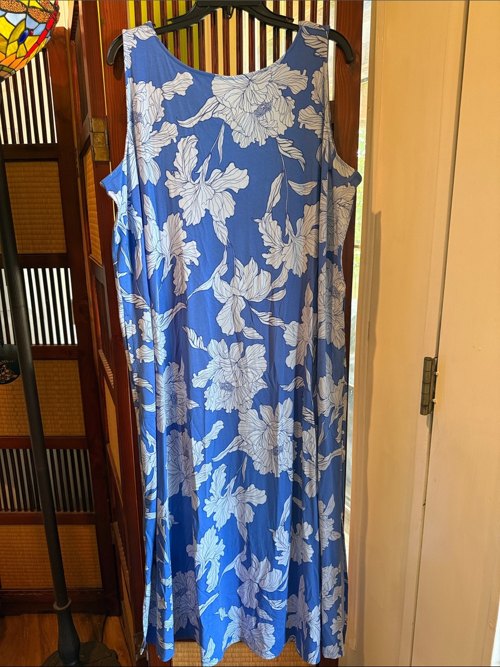 J. Jill Blue and White Floral Maxi Dress